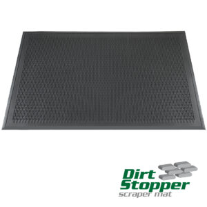 Dirt Stopper Runner Tapón de Suciedad Alfombra de Pasillo 60 cm x 160 cm Beige/Negro con Parte Inferior Antideslizante Â £ 